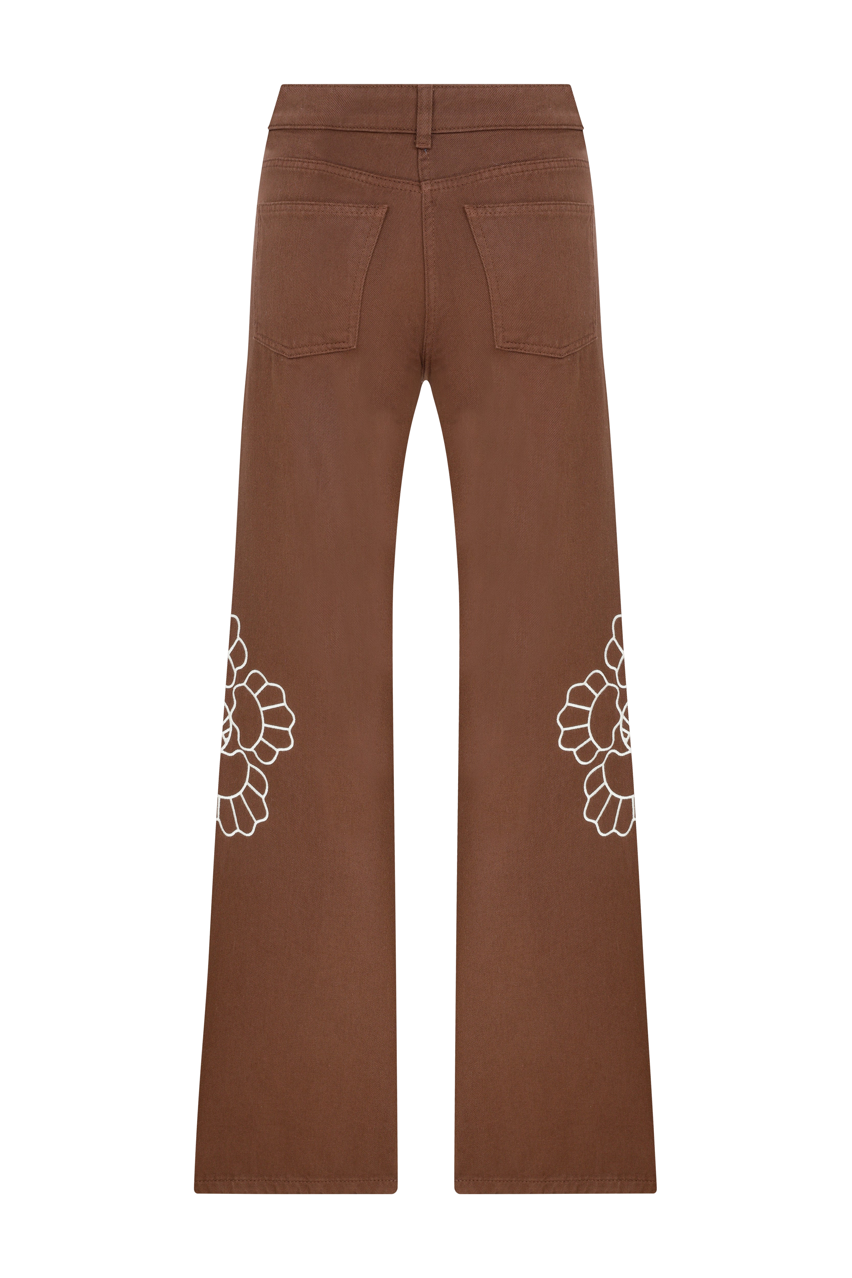 Shop Declara Iconic Emblem Toffee Jeans