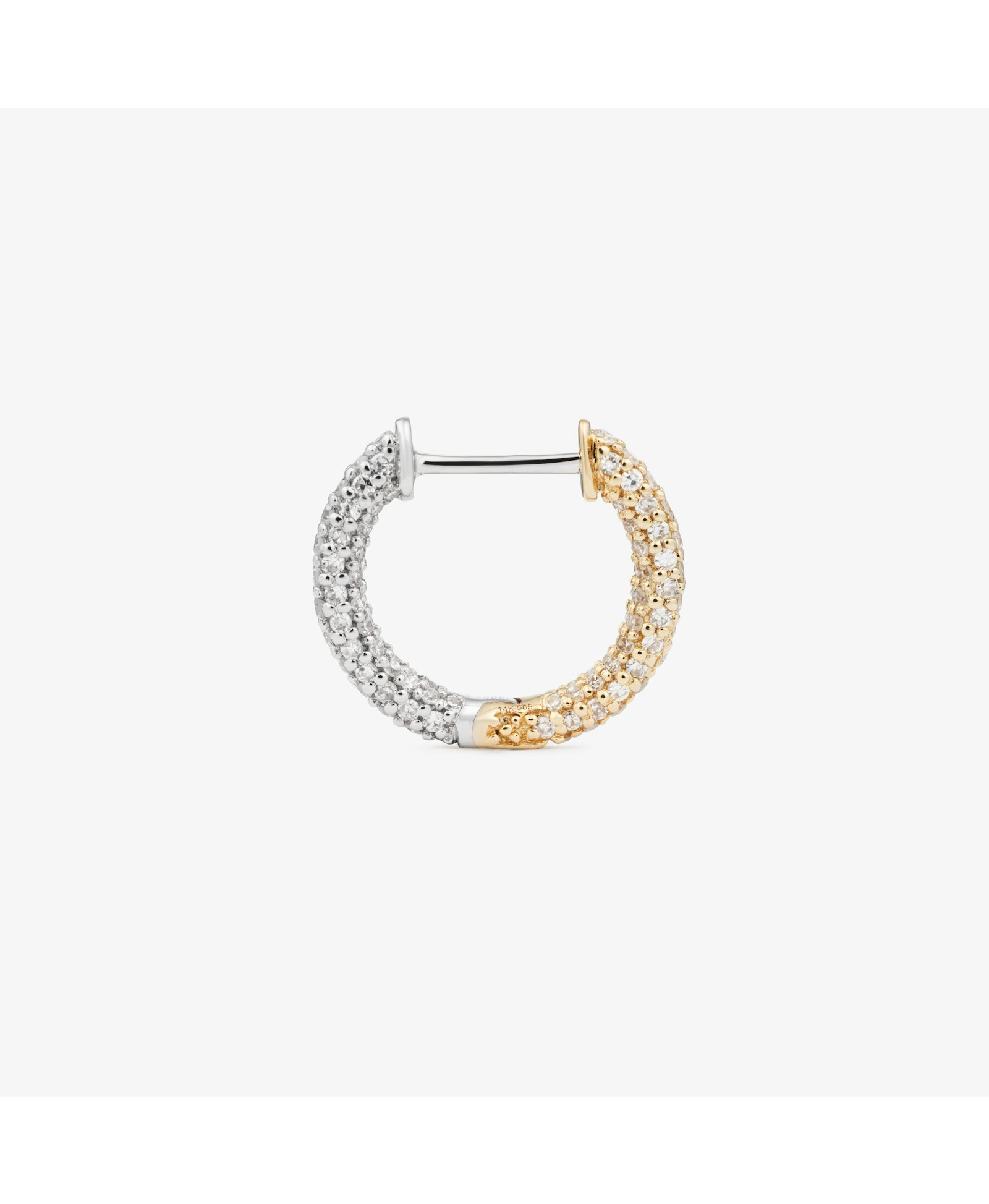 BUBBLE HOOP - WHITE DIAMOND & YELLOW/WHITE GOLD made by ENNUI