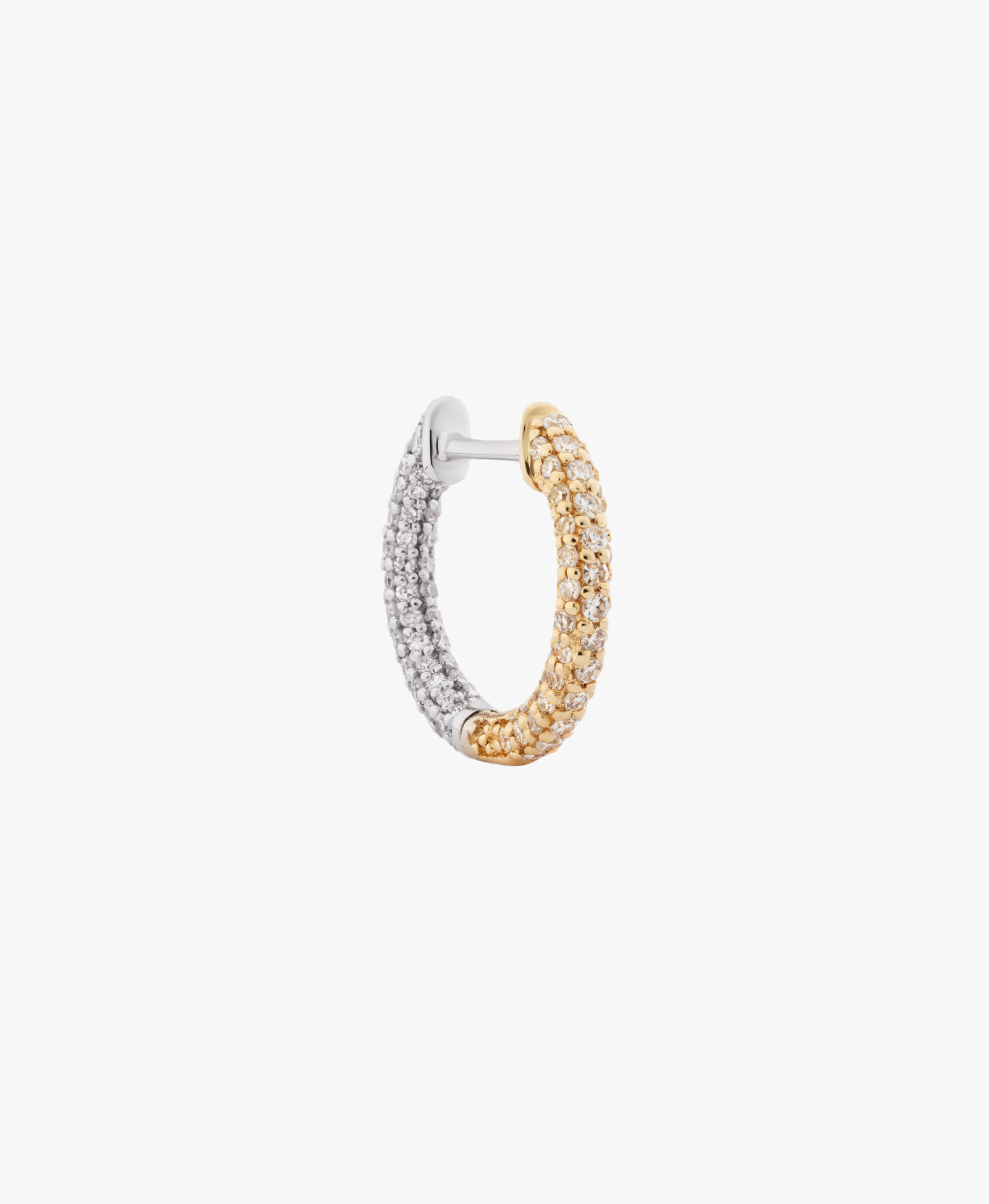 BUBBLE HOOP - WHITE DIAMOND & YELLOW/WHITE GOLD made by ENNUI