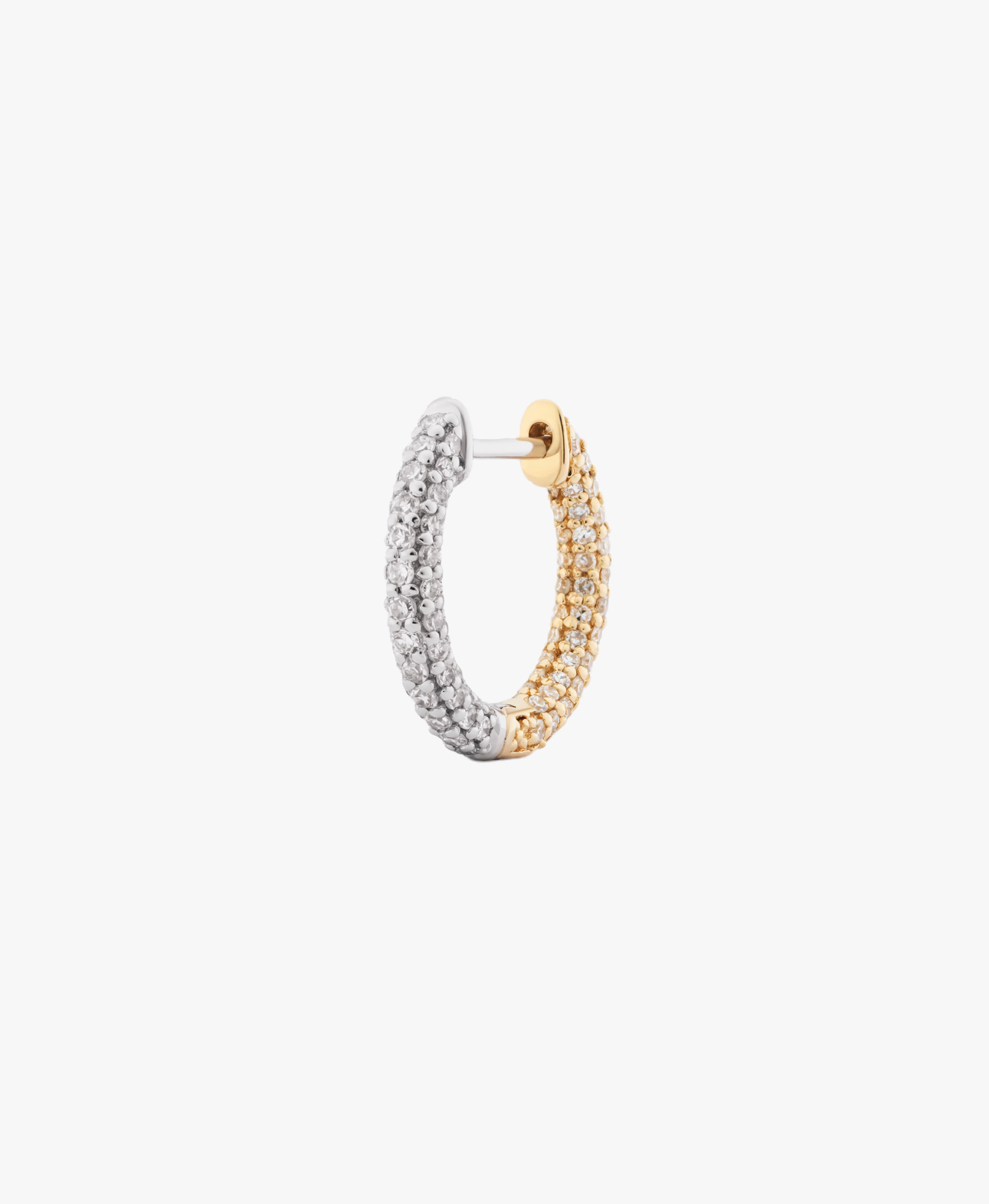 BUBBLE HOOP - WHITE DIAMOND & YELLOW/WHITE GOLD made by ENNUI