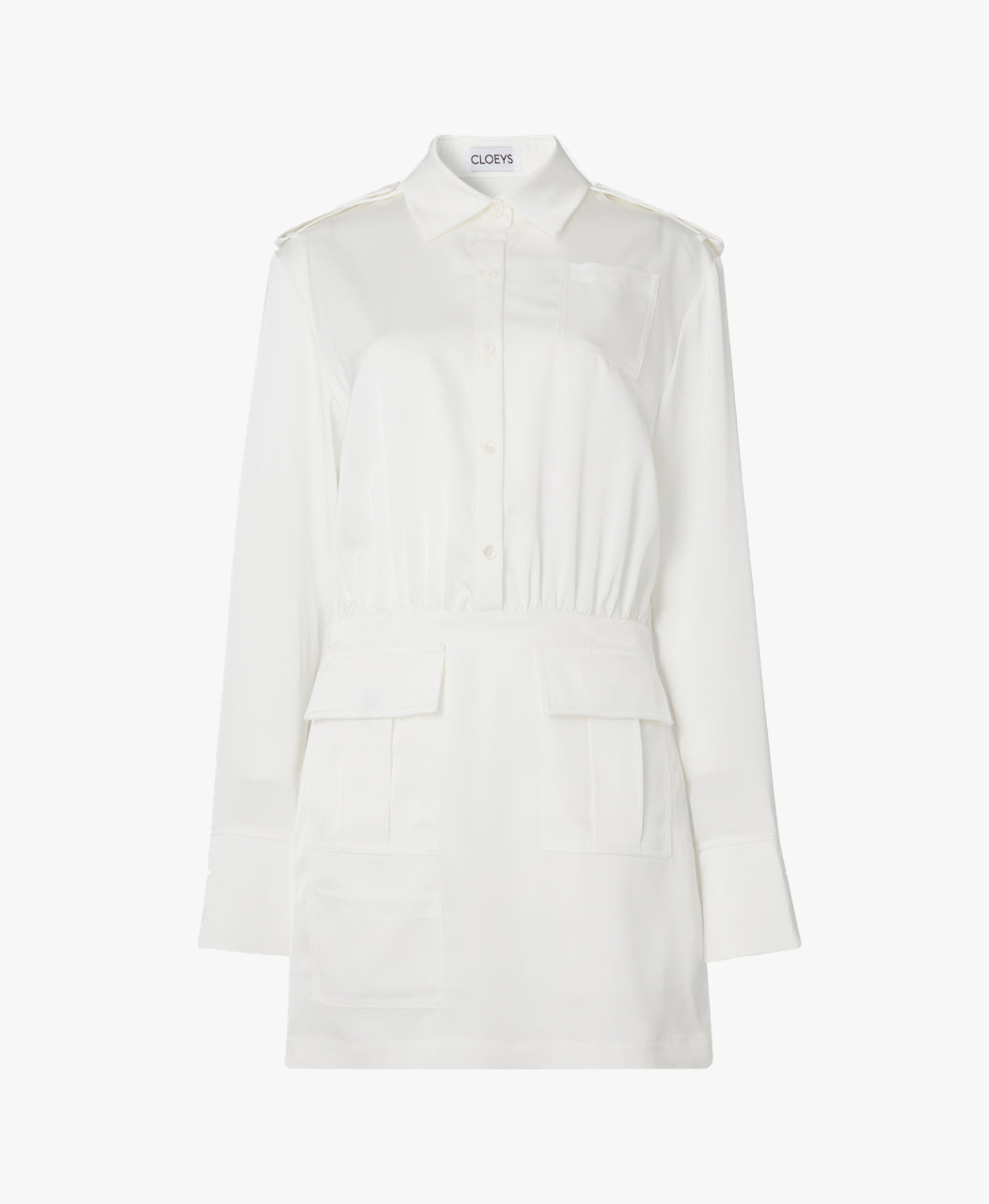 Satin white dress made by CLOEYS