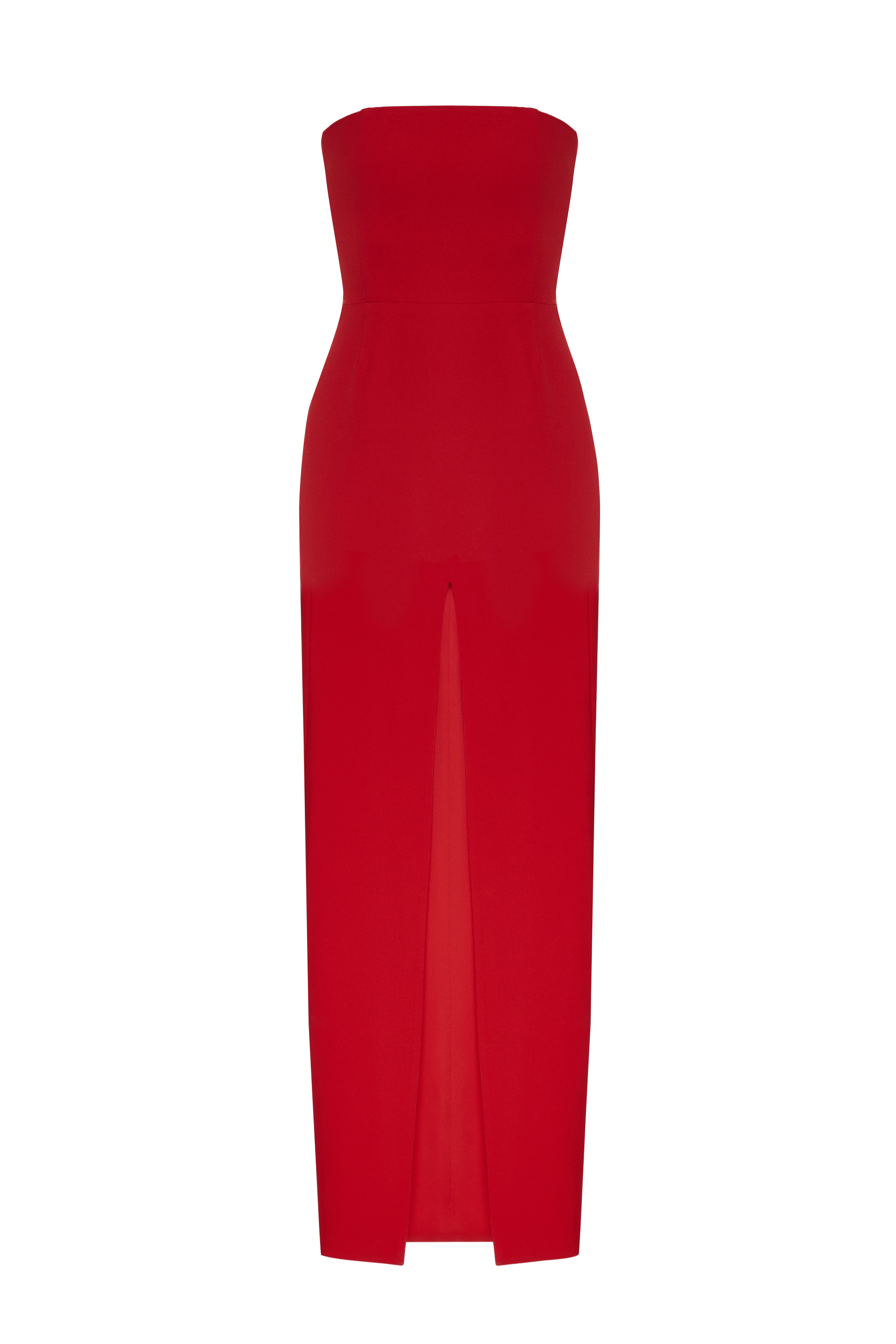 Shop Balykina Maxi Dress With A Cut Red