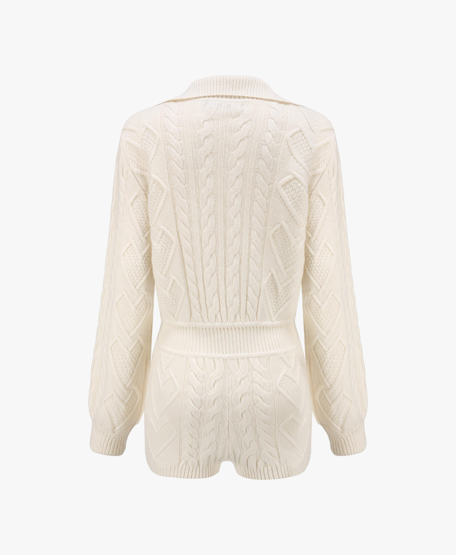 Zuri White Wool Romper (Final Sale) made by Nana Jacqueline