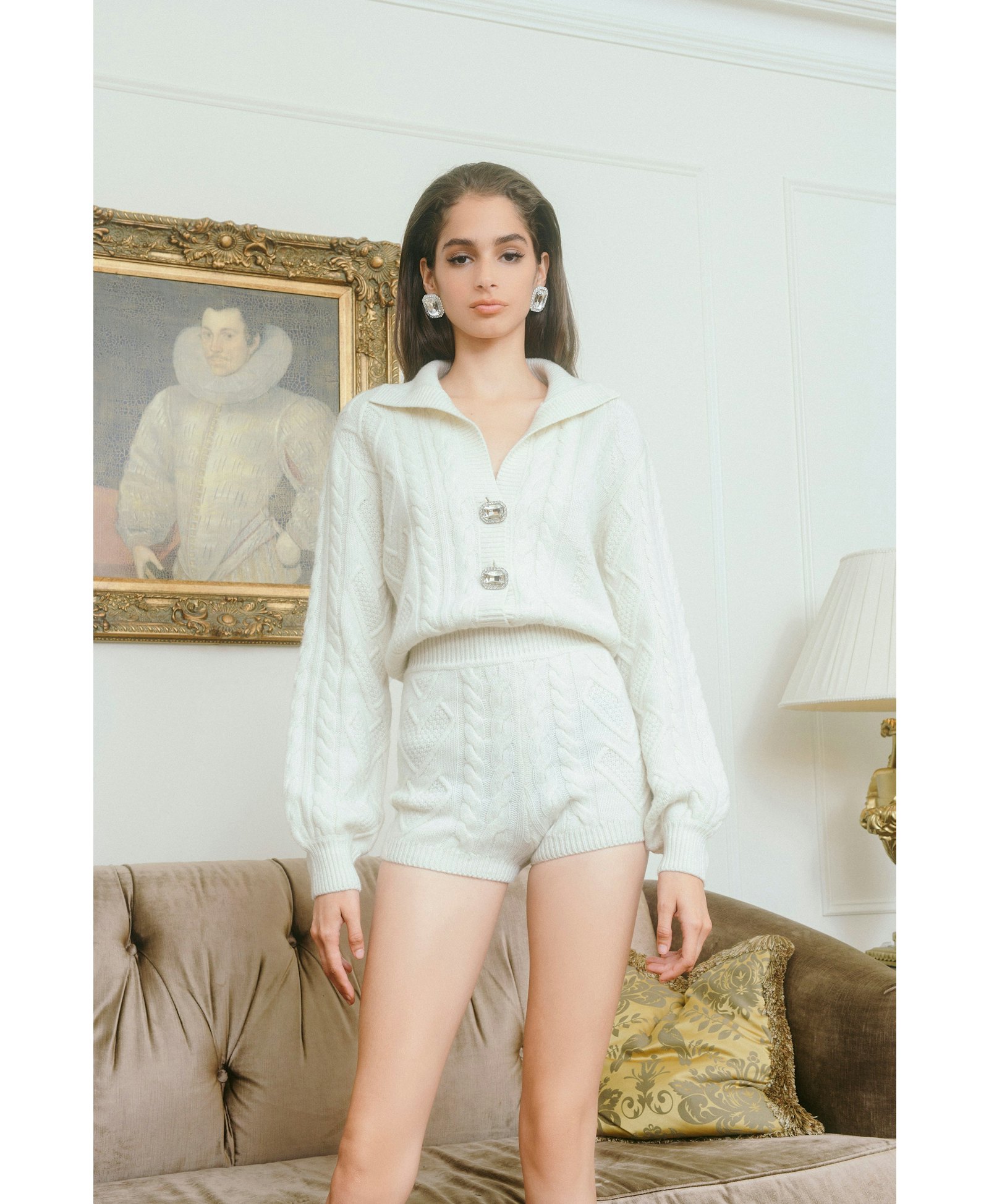 Zuri White Wool Romper (Final Sale) made by Nana Jacqueline