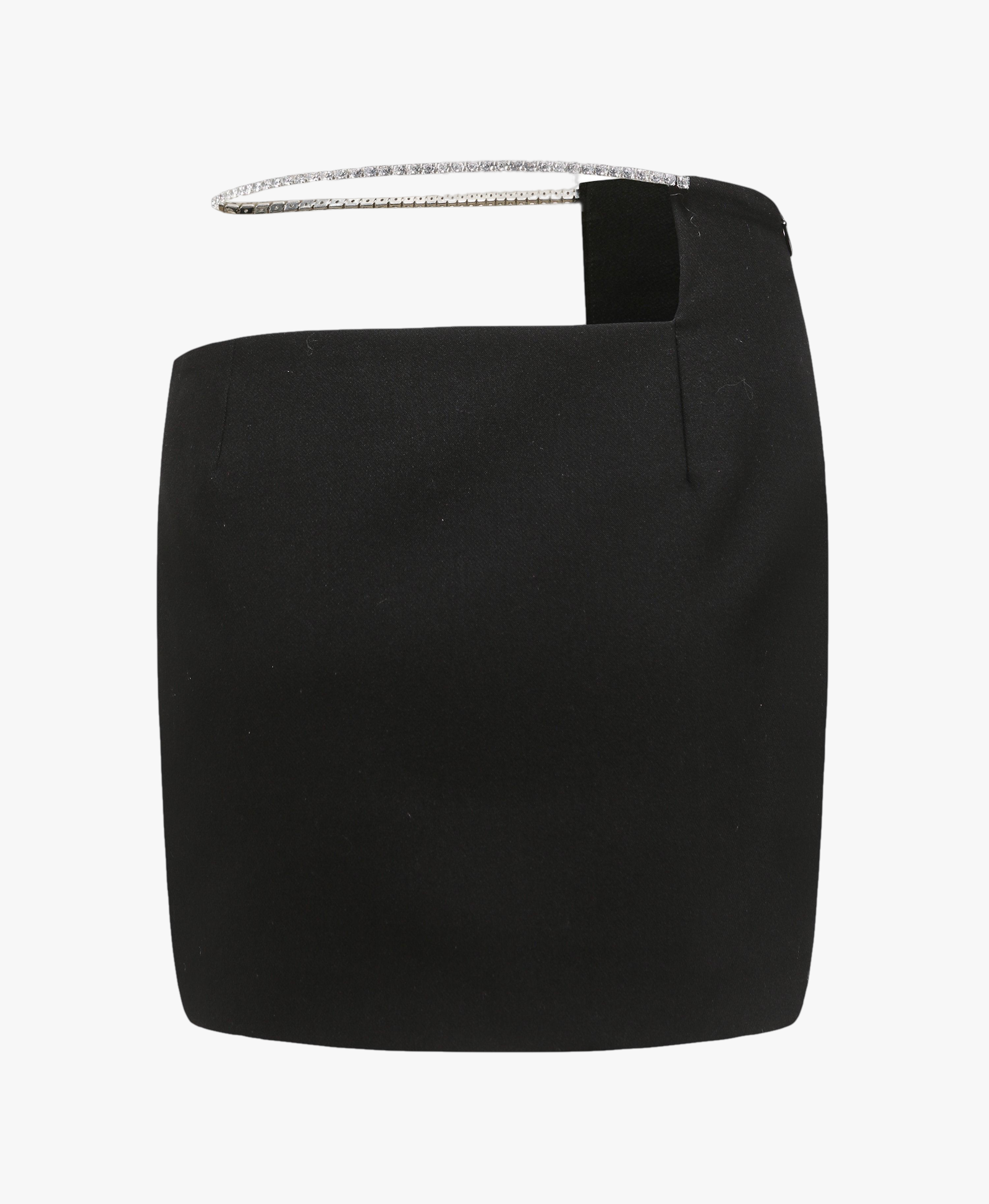 Black Zircon Diamond Chain Skirt (Final Sale) in Black made by Nana Jacqueline