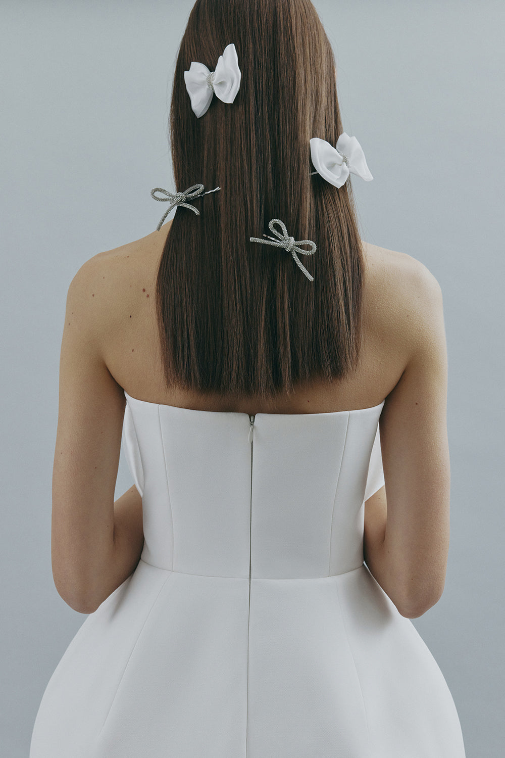 Shop Total White Mini Dress With A Bow