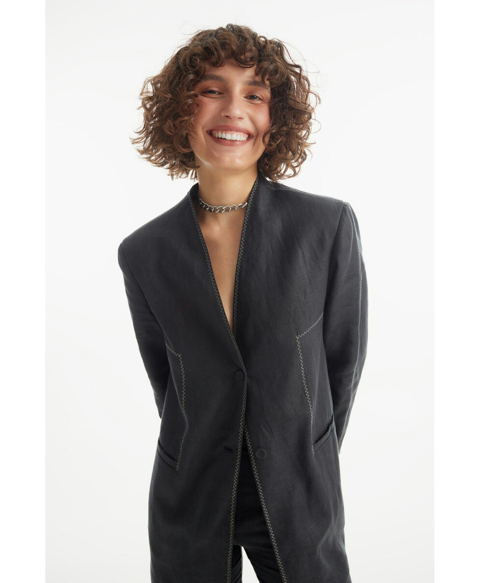 Single-breasted oversized BLAZER made by Tamar Keburia