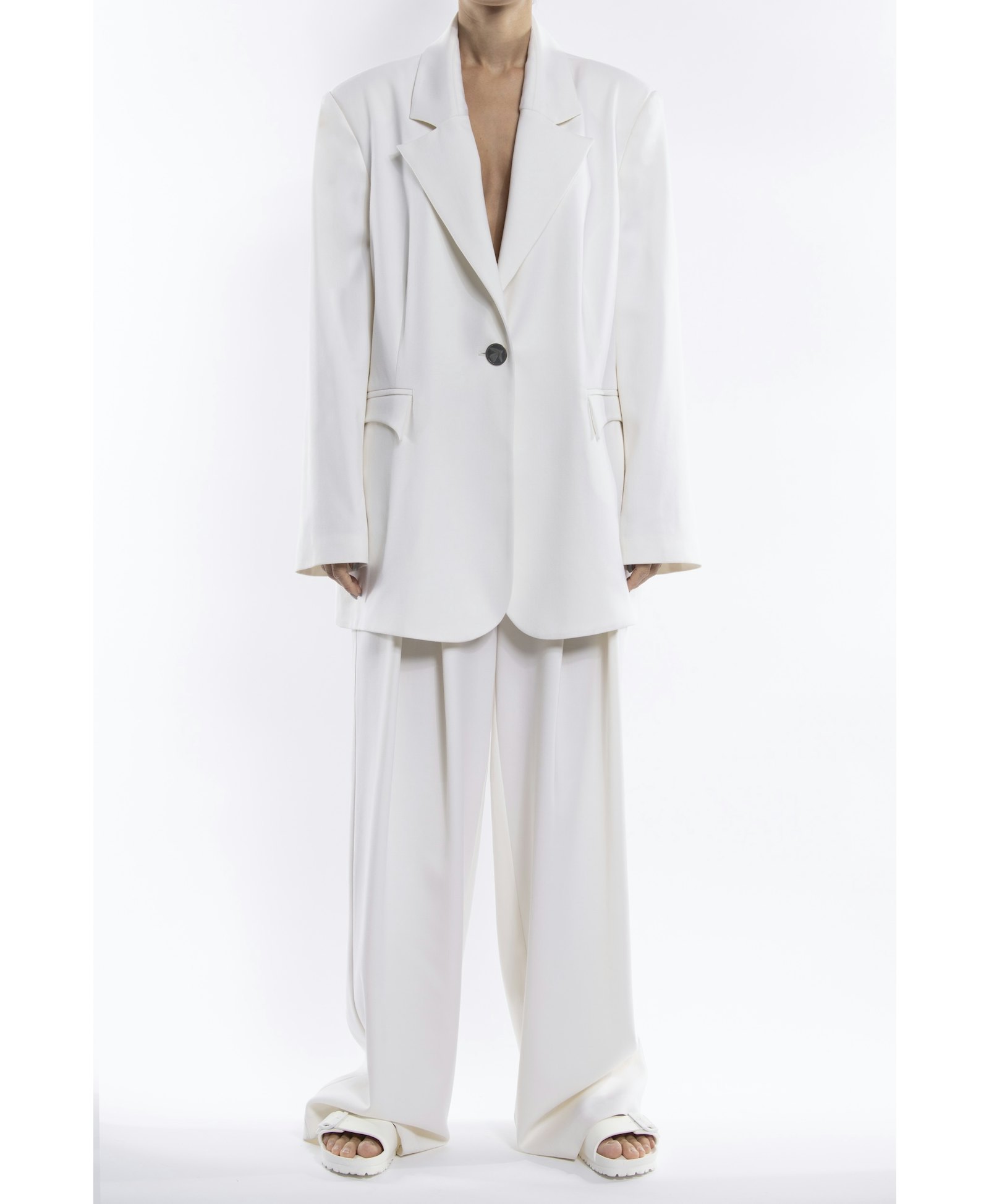 White Dream Oversized Jacket in White made by Vestiaire d'un Oiseau Libre