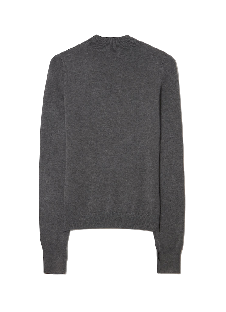 Shop Cloeys Heart Sweater Dark Grey