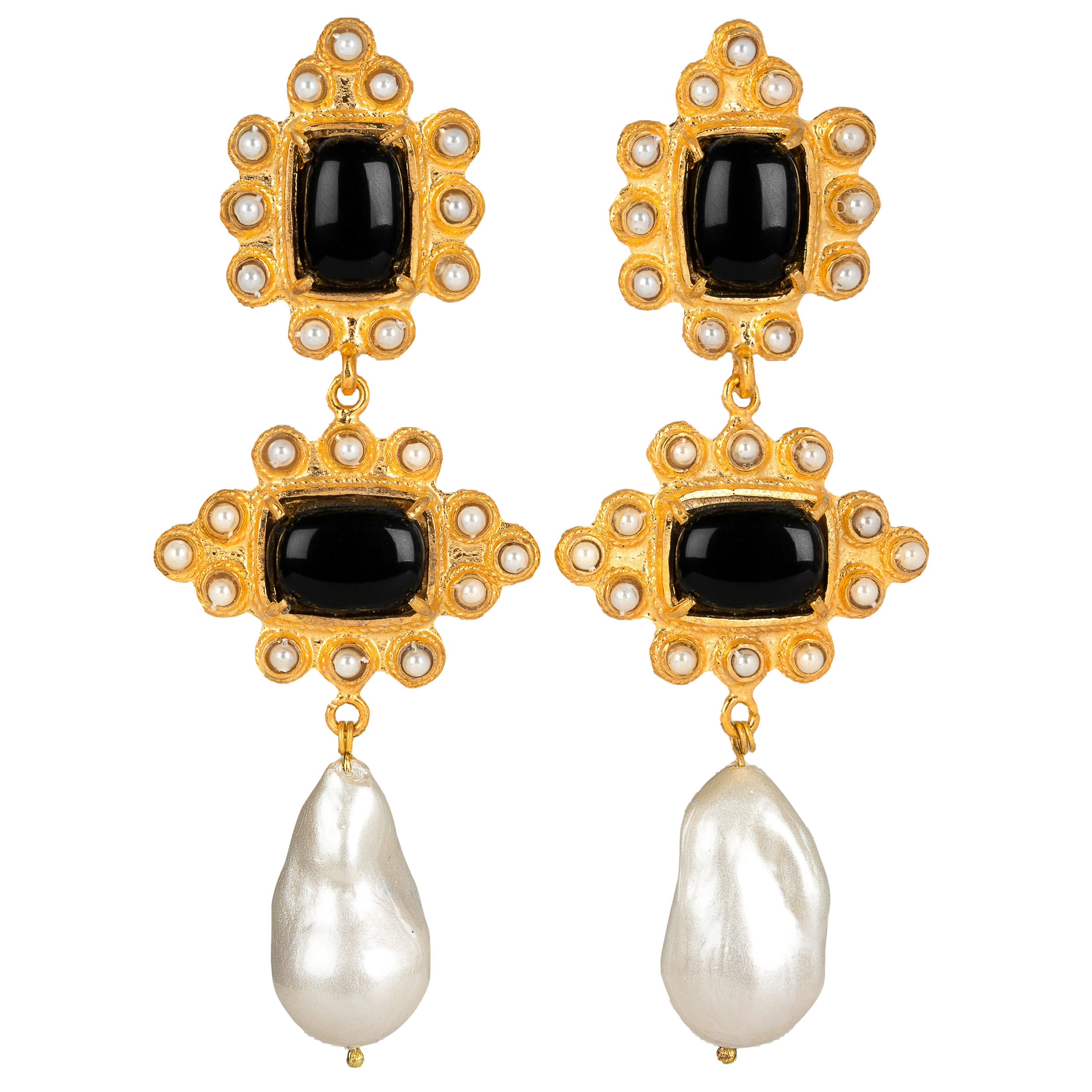 Christie Nicolaides Graciela Earrings Black In Gold