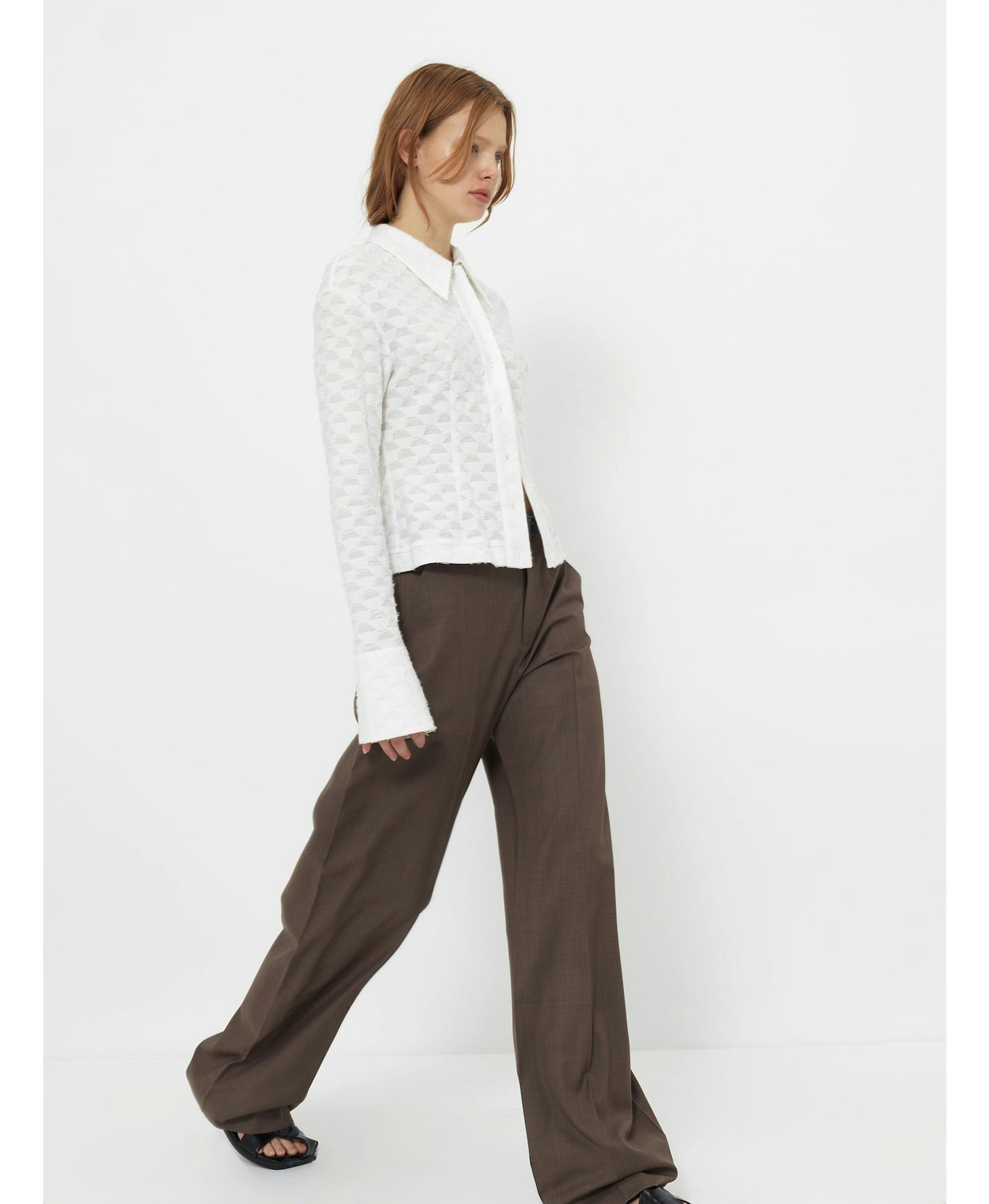 TAILORED WIDE-LEG TROUSERS made by YIBRI