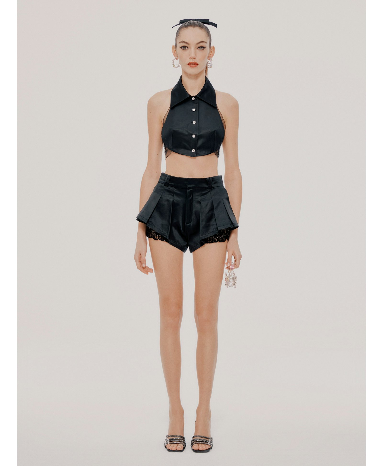Black Milan Shorts in Black made by Nana Jacqueline