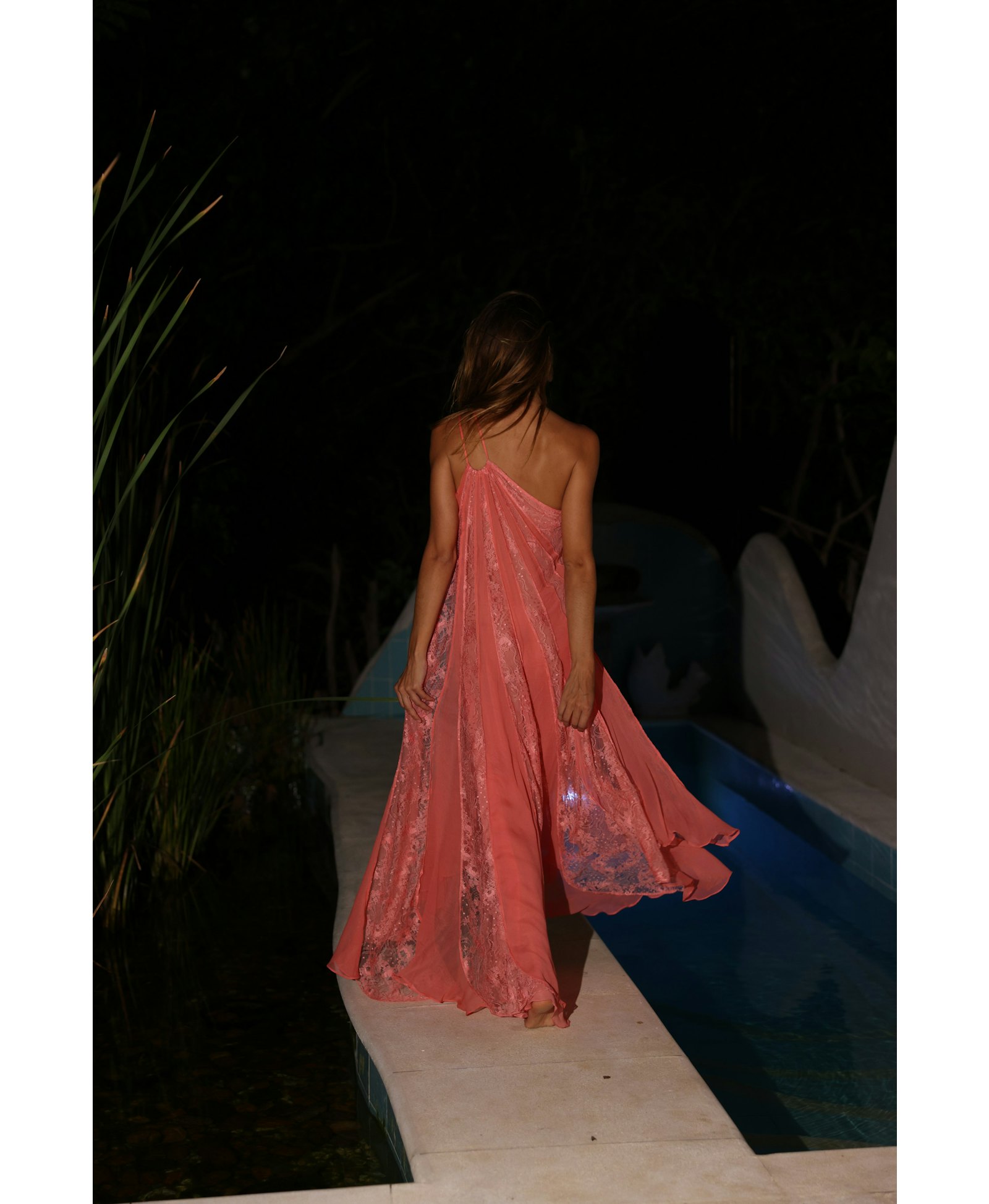 Jota Lace One Shoulder Dress made by Francesca Miranda