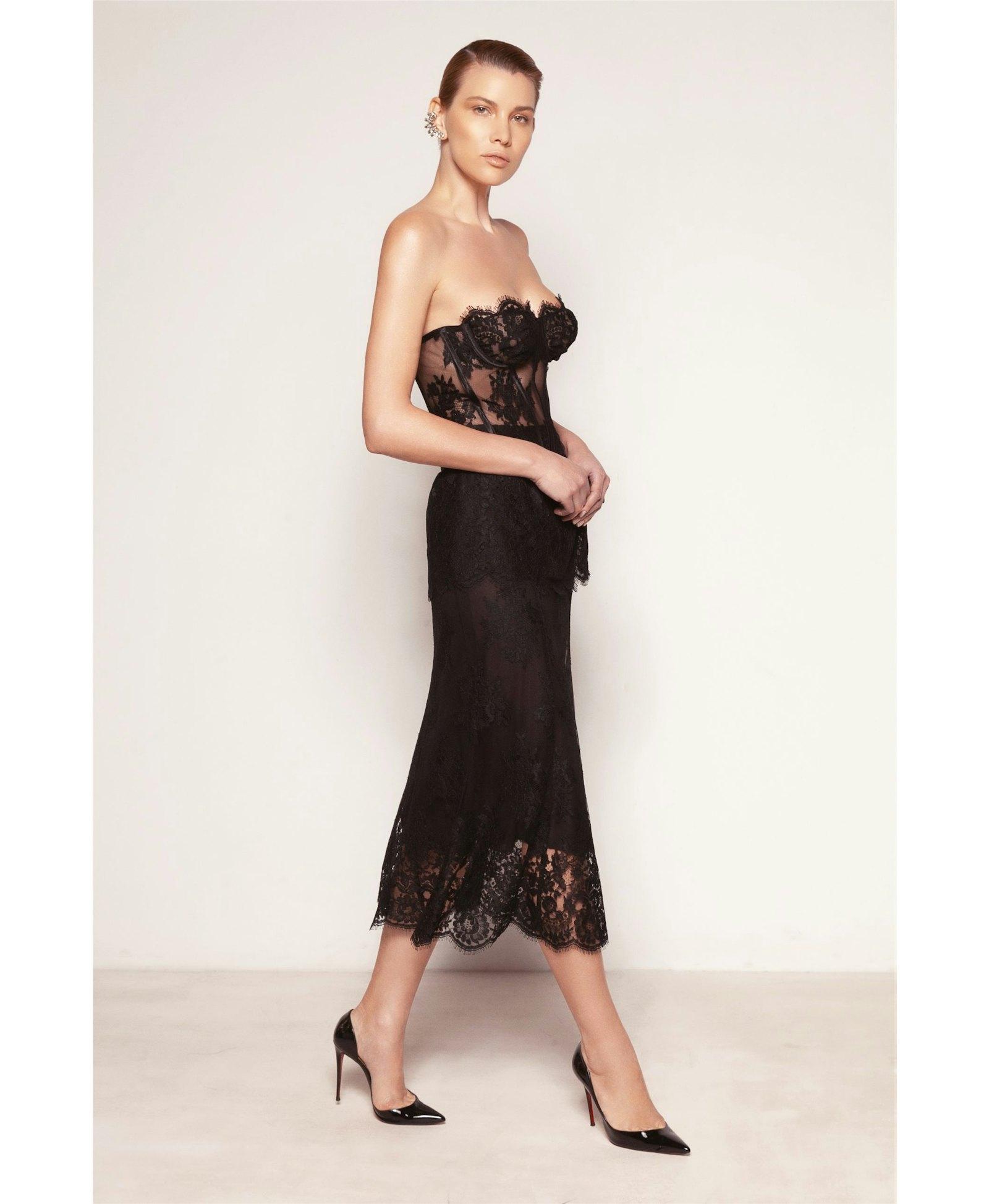 Peplum Lace Bustier made by Aureliana