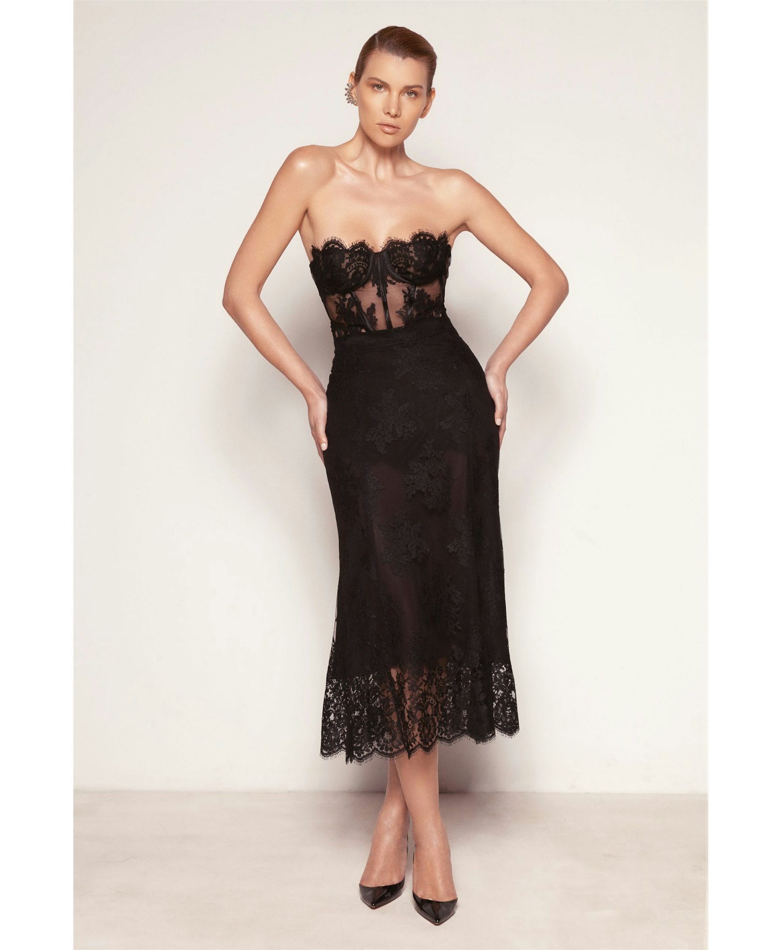 Peplum Lace Bustier made by Aureliana