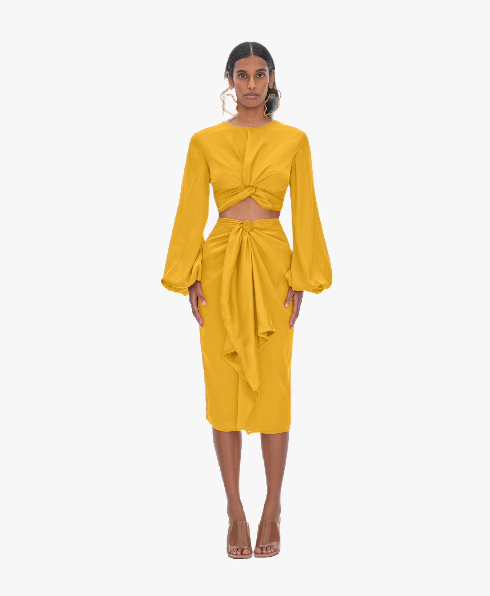 BEHATI MARIGOLD CROPPED TOP made by Andrea Iyamah