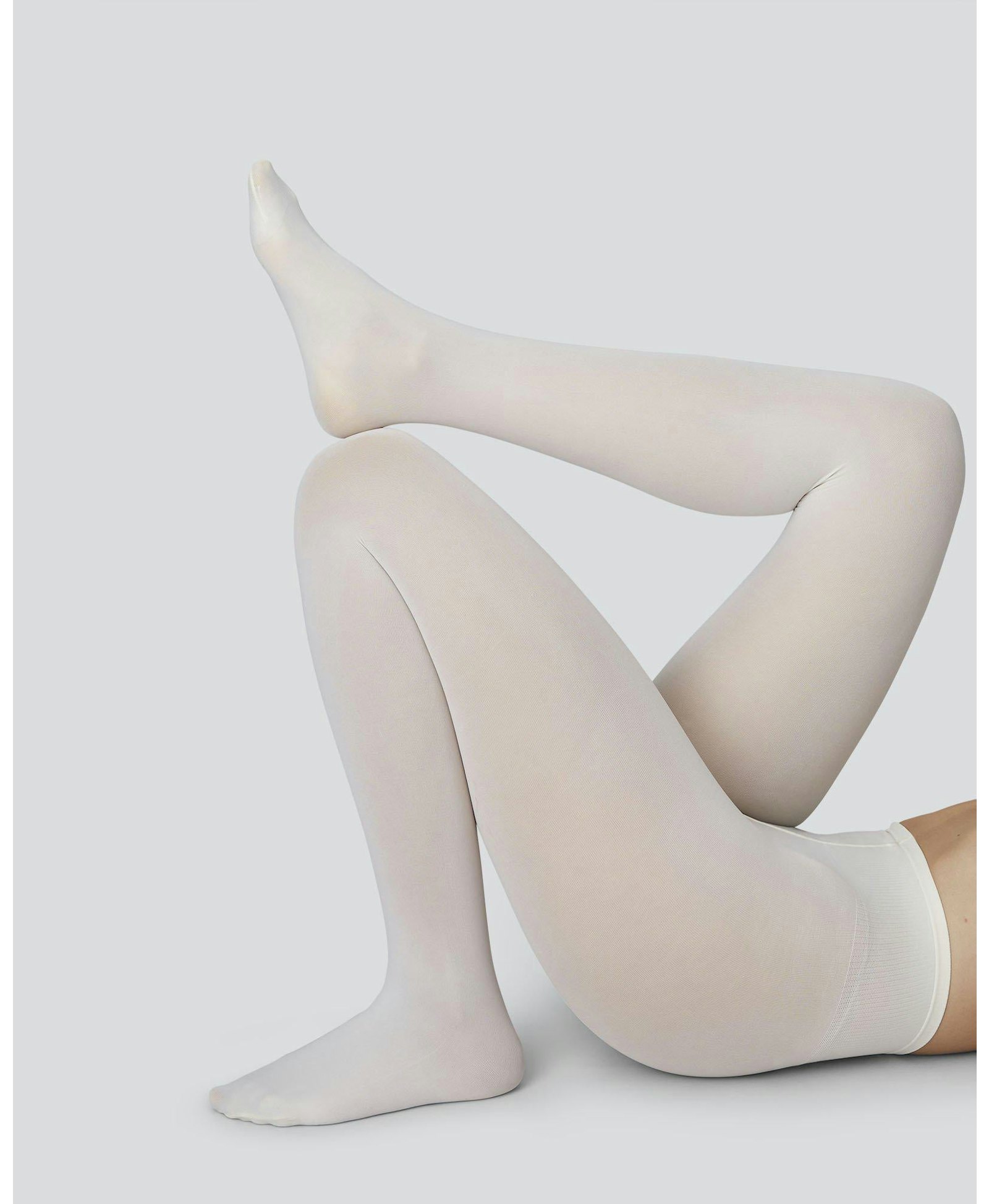 Olivia Premium Tights in White made by Swedish Stockings
