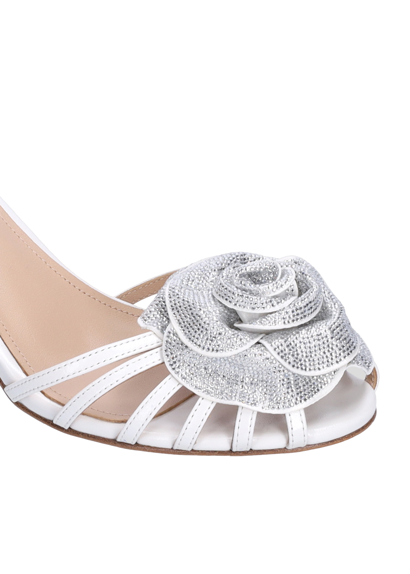 Shop Lola Cruz Shoes Rose Sandal 65 In White