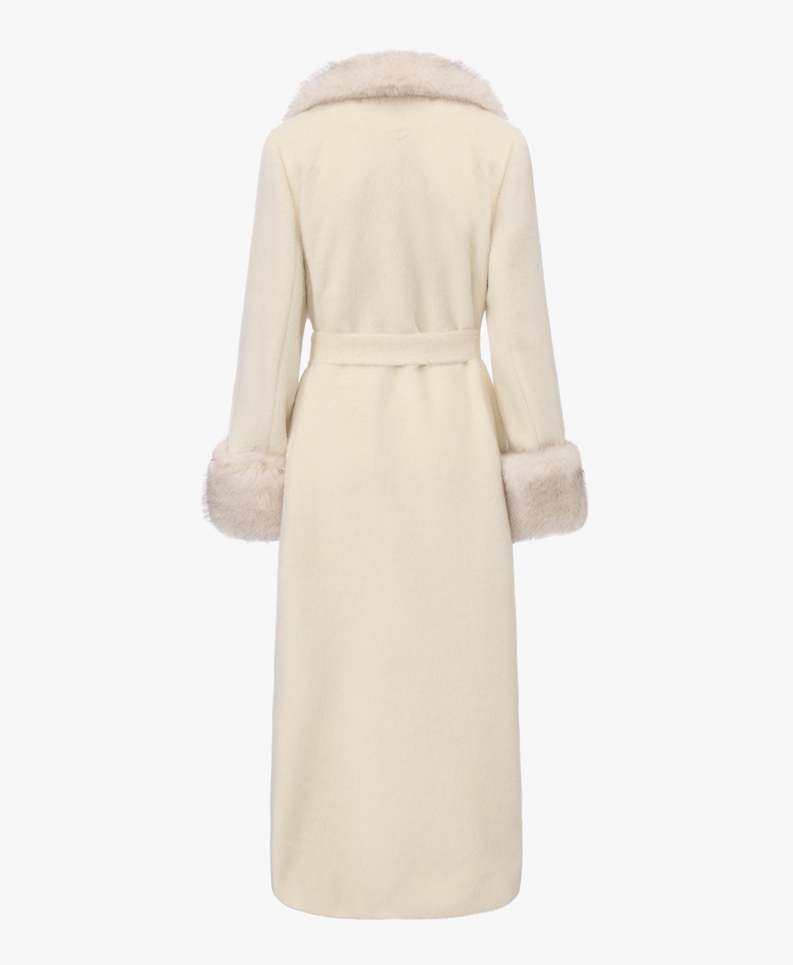 Adriana Faux Fur Coat (Off-white) made by Nana Jacqueline