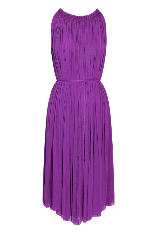 Hanne Bloch Violet Silk Tulle Dress In Purple