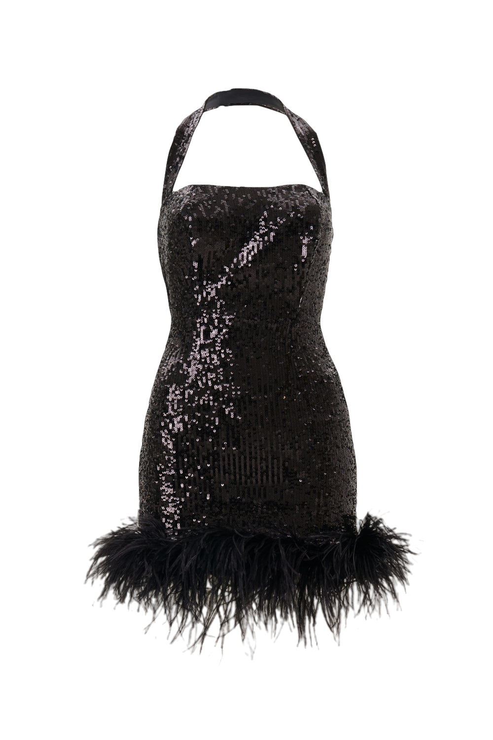 Shop Lora Istanbul Elia Black Sequined Mini Dress